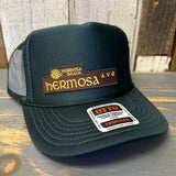 Hermosa Beach HERMOSA AVE High Crown Trucker Hat - Dark Green