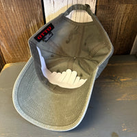 Hermosa Beach CLASSIC MINI LOGO 6 Panel Low Profile Dad Hat - Olive Green