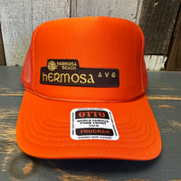 Hermosa Beach HERMOSA AVE Trucker Hat - Orange