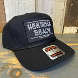 Hermosa Beach ROPER 5 Panel Mid Profile Baseball Cap - Black