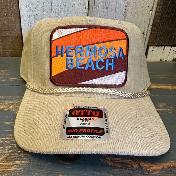 Hermosa Beach GOLF CARTS & YOGA PANTS Corduroy Baseball Cap - Khaki