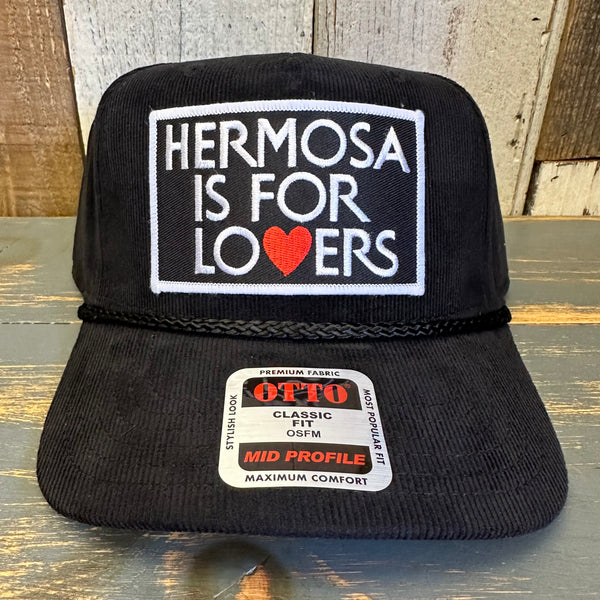 Hermosa Beach HERMOSA IS FOR LOVERS Corduroy Baseball Cap - Black