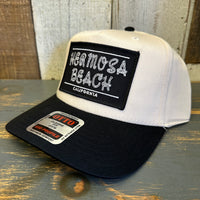 Hermosa Beach ROPER 5 Panel Mid Profile Baseball Cap - Black/Khaki