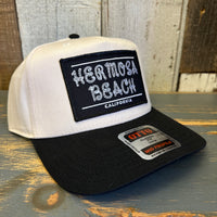 Hermosa Beach ROPER 5 Panel Mid Profile Baseball Cap - Black/Khaki