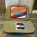 Hermosa Beach GOLF CARTS & YOGA PANTS Corduroy Baseball Cap - Olive Green
