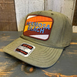 Hermosa Beach GOLF CARTS & YOGA PANTS Corduroy Baseball Cap - Olive Green