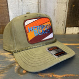 Hermosa Beach GOLF CARTS & YOGA PANTS Corduroy Baseball Cap - Olive Green