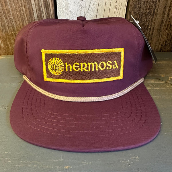 Hermosa Beach AS REAL AS THE STREETS - 5 Panel Nylon Hat - Eggplant