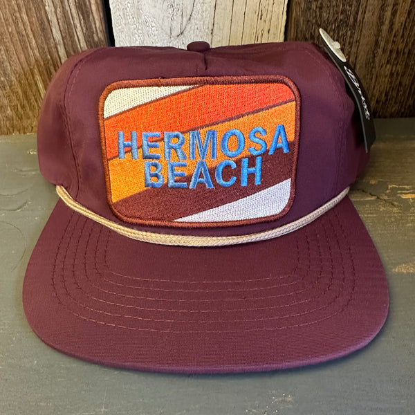 Hermosa Beach GOLF CARTS & YOGA PANTS - 5 Panel Nylon Hat - Eggplant