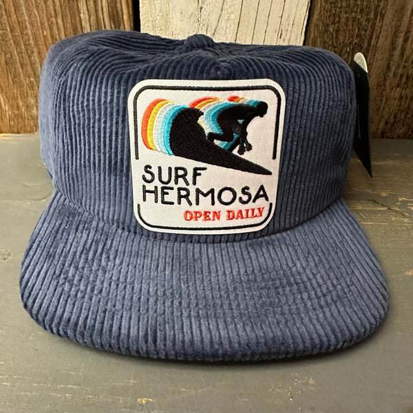 Hermosa Beach SURF HERMOSA :: OPEN DAILY Vintage Corduroy Hat - Blue