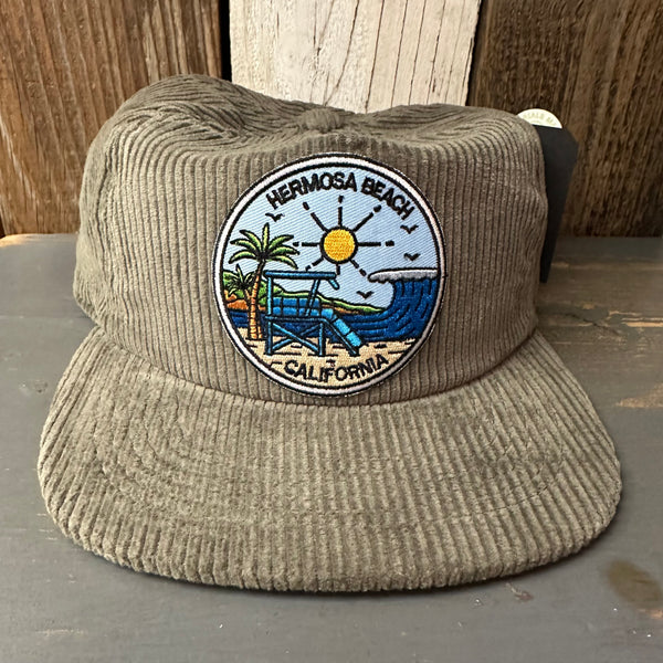 Hermosa Beach SHOREFRONT Vintage Corduroy Hat - Olive