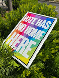 HATE HAS NO HOME HERE - White Floater Frame
