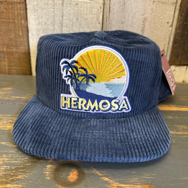 Hermosa Beach FIESTA Vintage Corduroy Hat - Blue