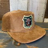 SMOKEY BEAR ONLY YOU CAN PREVENT FOREST FIRES Vintage Corduroy Hat - Khaki Brown