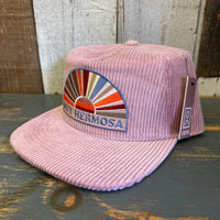 Hermosa Beach MUY HERMOSA Vintage Corduroy Hat - Rose Pink