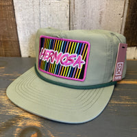 Hermosa Beach HERMOSA'84 Nylon/Cotton Blend Hat - Light Olive Green