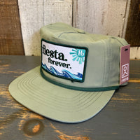Hermosa Beach FIESTA FOREVER Nylon/Cotton Blend Hat - Light Olive Green