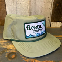 Hermosa Beach FIESTA FOREVER Nylon/Cotton Blend Hat - Light Olive Green