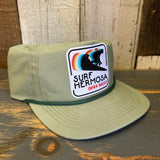 Hermosa Beach SURF HERMOSA :: OPEN DAILY Nylon/Cotton Blend Hat - Light Olive Green