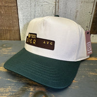 Hermosa Beach PIER AVE 5 Panel Mid Profile Cap - Green/Natural