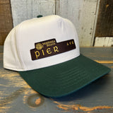 Hermosa Beach PIER AVE 5 Panel Mid Profile Cap - Green/Natural