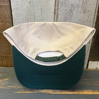 Hermosa Beach GOLF CARTS & YOGA PANTS 5 Panel Mid Profile Cap - Green/Natural