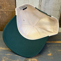 MANHATTAN BEACH PIER & ROUNDHOUSE 5 Panel Mid Profile Cap - Green/Natural