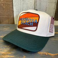 Hermosa Beach GOLF CARTS & YOGA PANTS 5 Panel Mid Profile Cap - Green/Natural