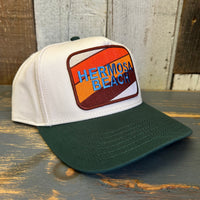 Hermosa Beach GOLF CARTS & YOGA PANTS 5 Panel Mid Profile Cap - Green/Natural