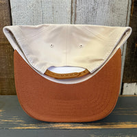 MANHATTAN BEACH PIER & ROUNDHOUSE 5 Panel Mid Profile Cap - Rust Brown/Natural