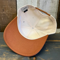 MANHATTAN BEACH PIER & ROUNDHOUSE 5 Panel Mid Profile Cap - Rust Brown/Natural