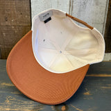 MANHATTAN BEACH PIER & ROUNDHOUSE 5 Panel Mid Profile Cap - Rust Brown/Natural
