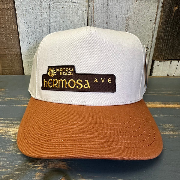 Hermosa Beach HERMOSA AVE 5 Panel Mid Profile Cap - Rust Brown/Natural