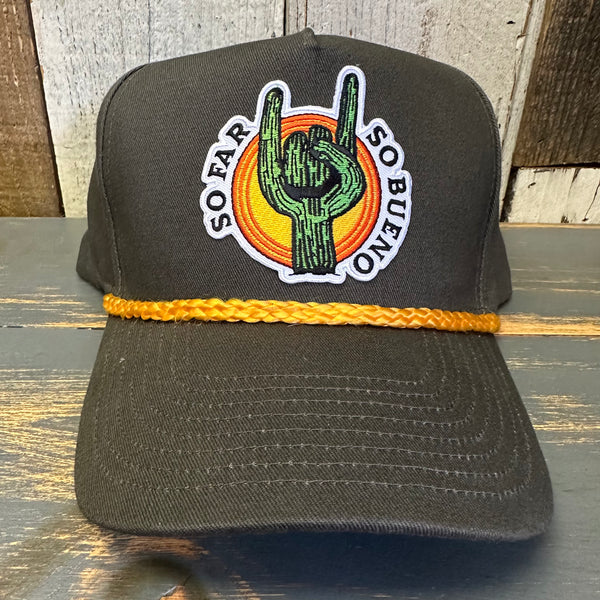 SO FAR SO BUENO 5 Panel Golf, Rope caps - Loden/Gold Braid Hat