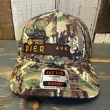 Hermosa Beach PIER AVE 6 Panel Low Profile Trucker Hat - Camo