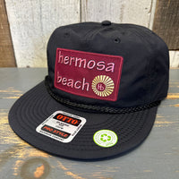 Hermosa Beach WELCOME SIGN 100% Recycled Pro Style Baseball Cap - Black ♻️