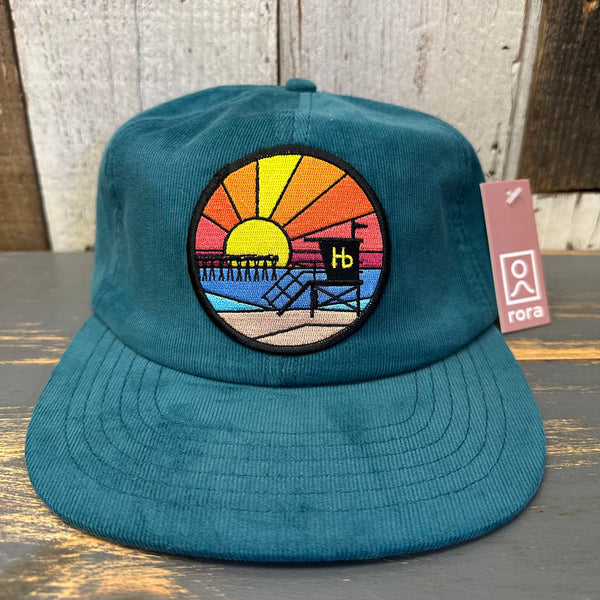 Hermosa Beach OBLIGATORY SUNSET 6 Panel Micro Cord - Deep Teal