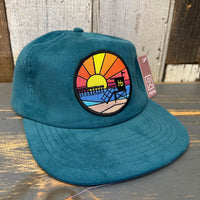 Hermosa Beach OBLIGATORY SUNSET 6 Panel Micro Cord - Deep Teal