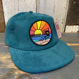 Hermosa Beach OBLIGATORY SUNSET 6 Panel Micro Cord - Deep Teal