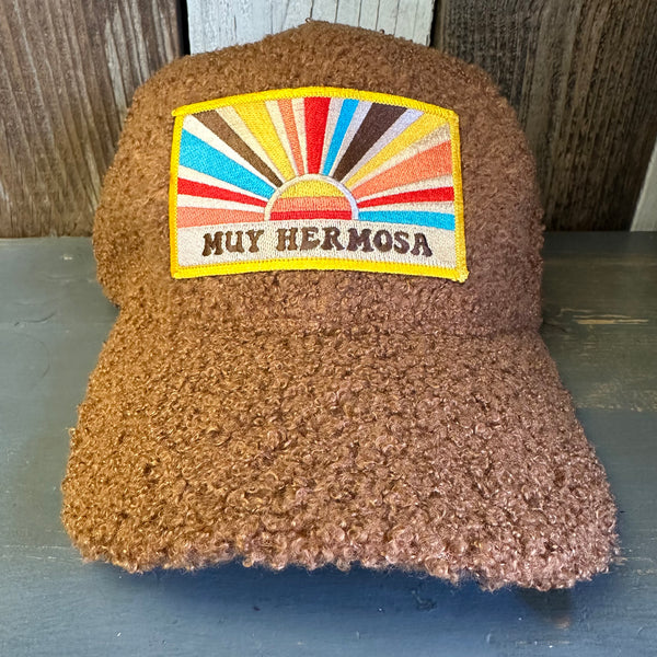Hermosa Beach MUY HERMOSA 6 Panel Sherpa Cap - Coffee Brown