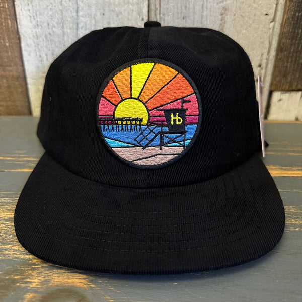 Hermosa Beach OBLIGATORY SUNSET 6 Panel Micro Cord - Black