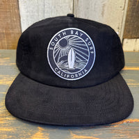 SOUTH BAY SURF (Navy Patch) 6 Panel Micro Cord - Black