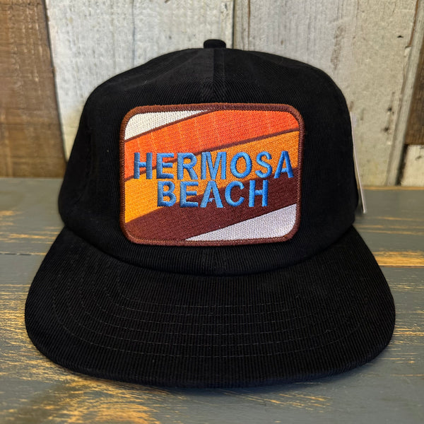 Hermosa Beach GOLF CARTS & YOGA PANTS 6 Panel Micro Cord - Black