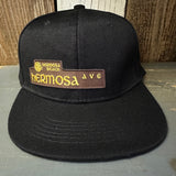 Hermosa Beach HERMOSA AVE Trucker Hat - Black (Flat Brim)