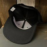 Hermosa Beach ROPER Trucker Hat - Black (Flat Brim)