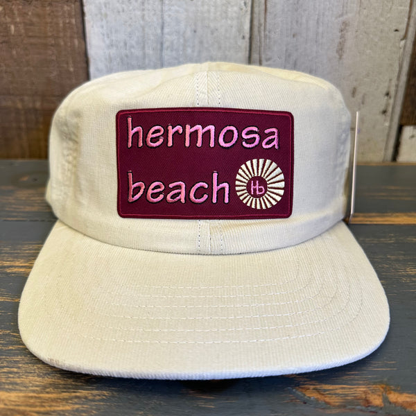 Hermosa Beach WELCOME SIGN 6 Panel Micro Cord - Butter Yellow
