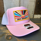 Hermosa Beach MUY HERMOSA Trucker Hat - Soft Pink/White