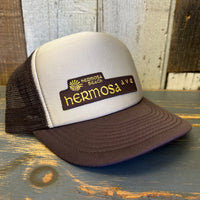 Hermosa Beach HERMOSA AVE Foam Trucker Cap Hat - Brown/Khaki