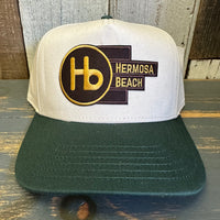 Hermosa Beach THE NEW STYLE 5 Panel Mid Profile Cap - Green/Natural