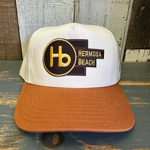 Hermosa Beach THE NEW STYLE 5 Panel Mid Profile Cap - Rust Brown/Natural